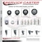 Service Caster 4 Inch Black Polyurethane Wheel Swivel 34 Inch Threaded Stem Caster Set with Brake SCC SCC-TS20S414-PPUB-BLK-TLB-34212-4 - alternate 2